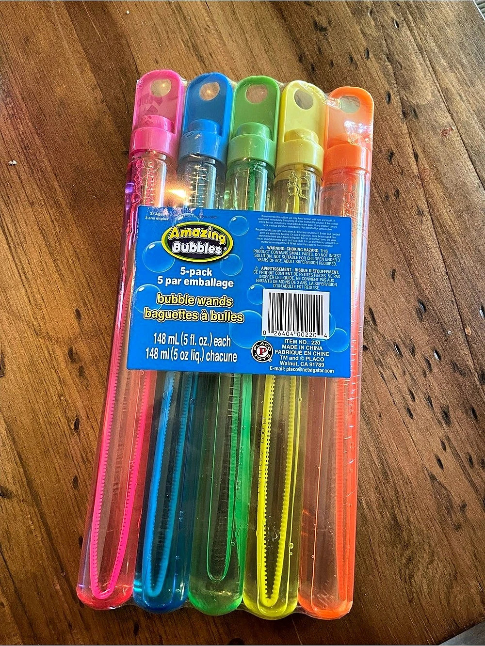 Amazing Bubble Blowers 5-Pack Bubble Wands Multicolor NWT